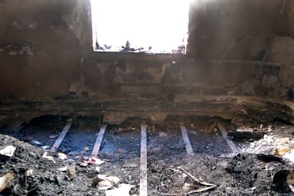 Así quedó la habitación de Elsa Serrano luego del incendio