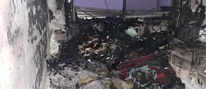 Amenazó a su pareja con un cuchillo e incendió totalmente el departamento en el que había una bebé