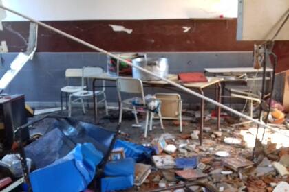 Así quedó la sala de profesores luego de la explosión
