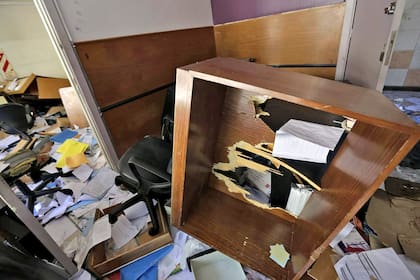 Así quedó la sede de la UTA luego de los destrozos