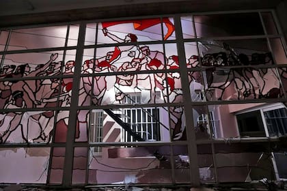 Así quedó la sede de la UTA luego de los destrozos