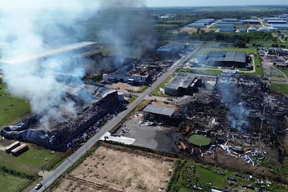 Así quedó la zona donde se produjo el incendio y la explosión