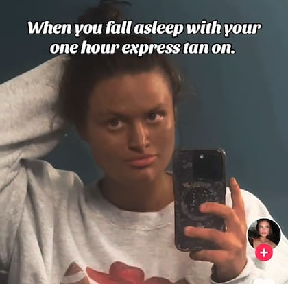 Así quedó Sara Trent tras pasar más de ocho horas con autobronceante en su rostro