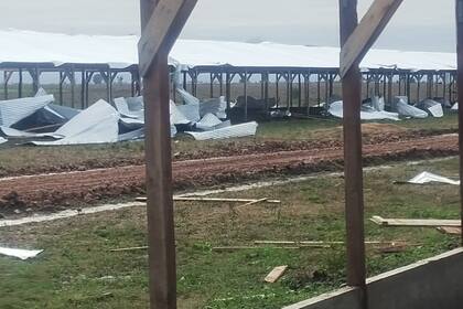 Así quedó un galpón en Entre Ríos