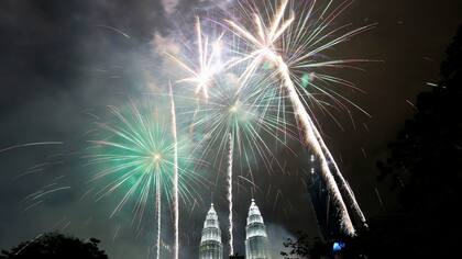 Así recibieron el 2018 en Malasia