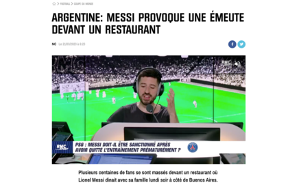 Así reflejaron los medio del mundo la salida de Messi a un restaurant de Palermo