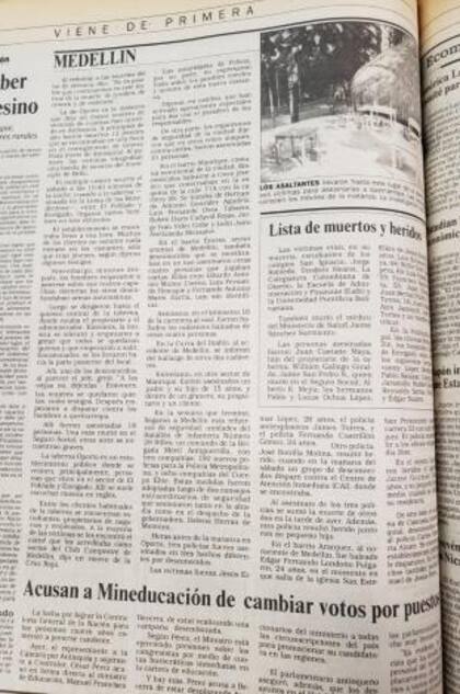 Así registró EL TIEMPO la masacre el 25 de junio