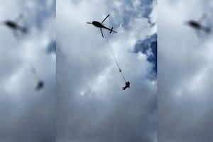 Las cinematográficas imágenes del rescate de un militar chileno que quedó atrapado en el parque Aconcagua