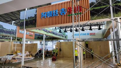 Así se construyó el stand argentino en la feria