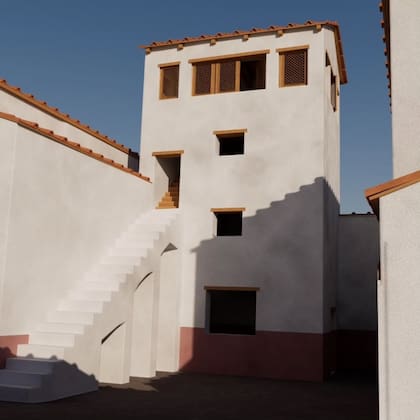 Así se habría visto por fuera la villa romana con tres plantas que desconcertó a los arqueólogos