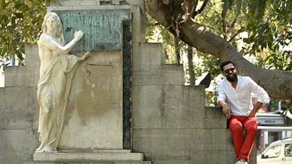 Así se lo ve ahora en la plaza de Mallorca