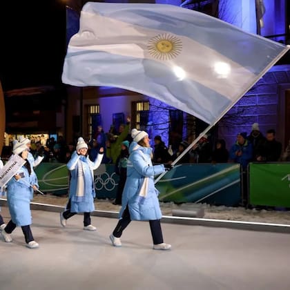 Así se mostró, la abanderada del equipo argentino