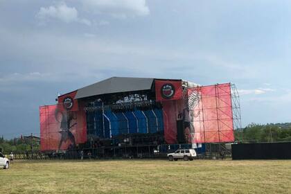 Así se prepara el predio para las dos jornadas de música en las sierras cordobesas