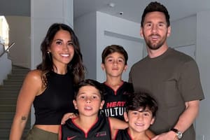 Messi en modo íntimo: publicó las fotos que se hicieron con Anto Roccuzzo y sus hijos antes de ir a ver la NBA