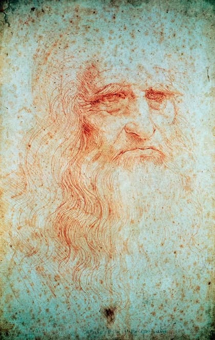 Así se retrató Da Vinci a sí mismo, entre 1512-1515. Murió en 1519