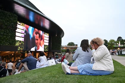 Así se siguió la despedida desde la Murray Mount, la colina en la que los espectadores del torneo pueden ver en pantalla gigante lo que sucede en el court central