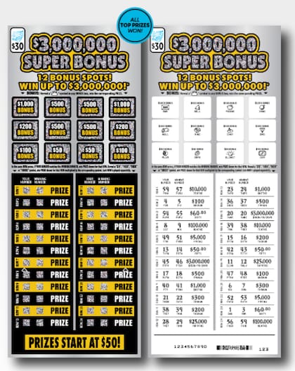 Así se ve el boleto ganador de US$3 millones en Illinois