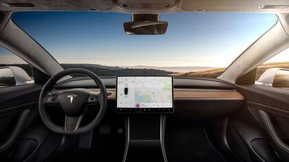 Así se ve el interior minimalista del Tesla Model 3