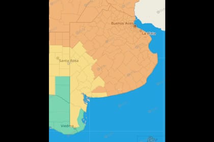 Así se ve el mapa de alertas para hoy