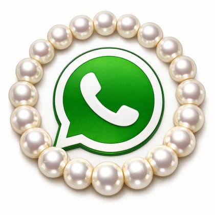 Así se ve el "modo collar de perlas" en WhatsApp