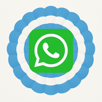 Así se ve el "modo escarapela" en WhatsApp