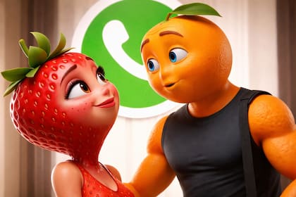 Así se ve el "modo frutas infieles" de WhatsApp (imagen ilustrativa generada con IA)