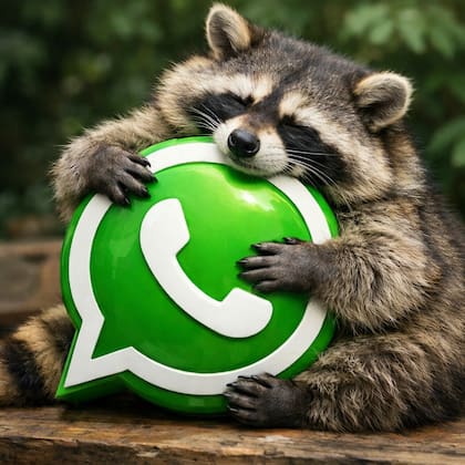Así se ve el "modo mapache" de WhatsApp