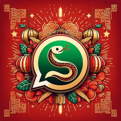 Así se ve el "modo Serpiente de Madera" en WhatsApp