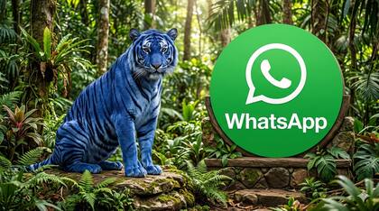 Así se ve el "modo tigre azul" en WhatsApp