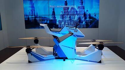 Así se ve el Scorpion-3, el hoverboard desarrollado por la compa?ía rusa Hoversurf que fue adoptado por la policía de Dubai