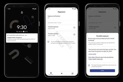 Así se ve en Android el sistema desarrollado por Apple y Google para el seguimiento de casos de personas con coronavirus covid-19