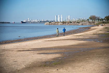 Asi se ve hoy la costa del Paraná en Rosario