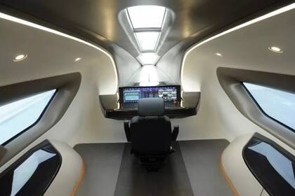 Así se ve la cabina del tren prototipo chino que utilizará el sistema maglev