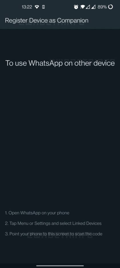 Así se ve la herramienta para agregar un nuevo dispositivo móvil a WhatsApp