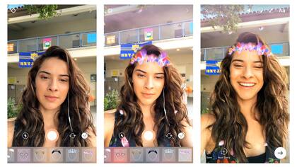 Así se ve la nueva función de máscaras de Instagram en Stories