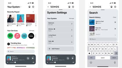 Así se ve la nueva interfaz de la app de Sonos para dispositivos móviles