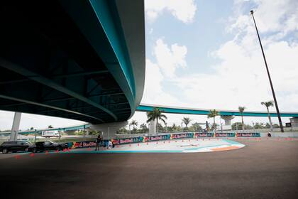 Así se ve la pista lista para el GP de Miami (@HaasF1Team)