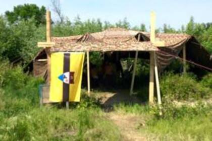 Asi se ve la única construcción que hasta ahora se ha hecho en Liberland