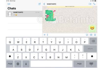 Así se ve la versión del chat que WhatsApp planea lanzar para el iPad de Apple