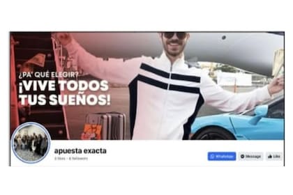 Así se ve uno de los perfiles de Facebook con el que estafan a los jugadores de lotería