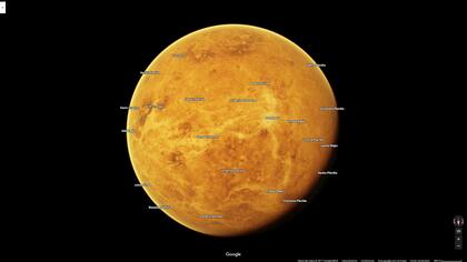 Así se ve Venus en el servicio de Google