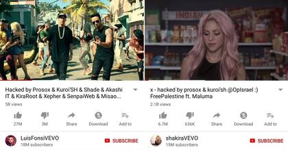 Así se veía Despacito y una canción de Shakira luego del ataque