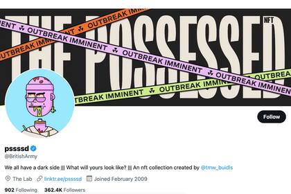 Así se veía el domingo la cuenta de Twitter del Ejército británico