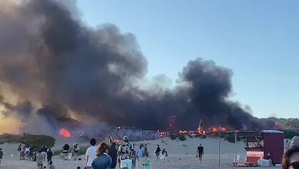 Así se veía el incendio en La Susana