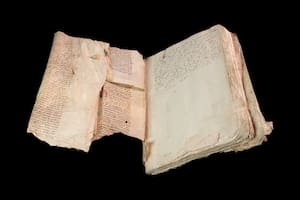 Así se veía el manuscrito que recuperaron los investigadores de la Universidad de Cambridge