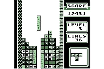 Así se veía la versión origianl del Tetris en un Game Boy