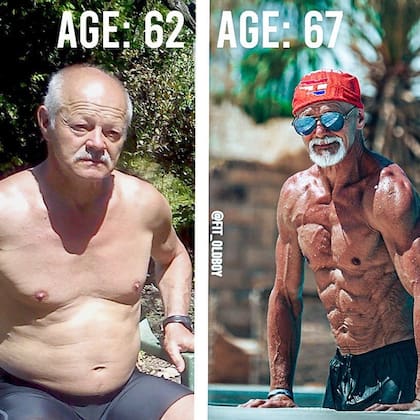 Así se veía Wojciech Węcławowicz diez años antes de comenzar a ejercitarse