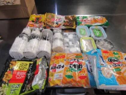 Así se veían los snacks japoneses que iban a ingresar a Estados Unidos