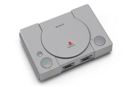 Así se verá la nueva PlayStation Classic; el sistema original usaba discos para cargar juegos; este diseño viene con 20 preinstalados