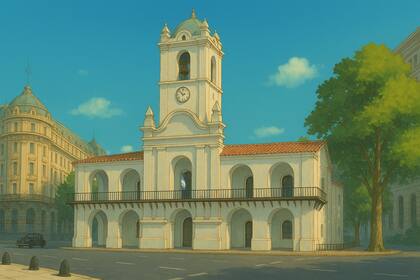 Así se vería el Cabildo en el "modo Studio Ghibli" de ChatGPT